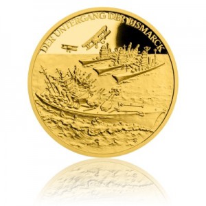 2016 - Zlatá mince 5 NZD Potopení Bismarcku - Proof 