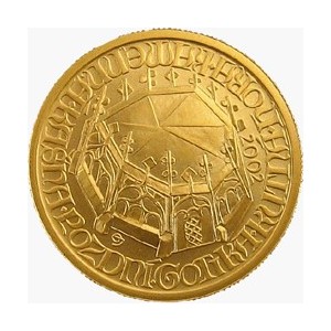 Zlatá mince Pozdní gotika - kašna v Kutné Hoře, Proof