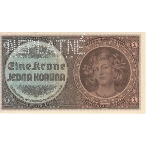 1 Koruna 1940 - B 030 "SPECIMEN"