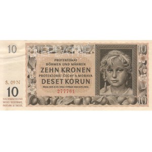 10 Korun 1942 - S. 09 N 277761 - "SPECIMEN"