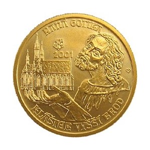 Zlatá mince Raná gotika - kláštěr ve Vyšším Brodě, Proof