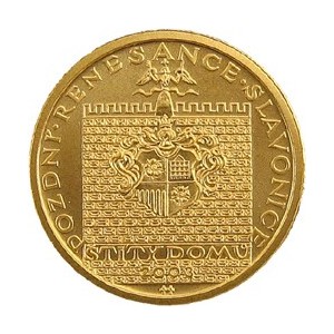 Zlatá mince Pozdní renesance - štíty domů ve Slavonicích, Proof