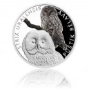 2017 - Stříbrná mince 1 NZD Puštík bělavý - kolorováno 
