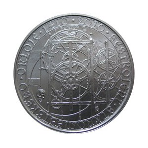Pamětní stříbrná mince Staroměstský orloj - b.k.