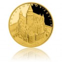 Hrad Bouzov - zlatá mince z cyklu Hrady České republiky - špičková kvalita - Proof 