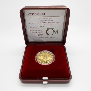 2001 - Zlatá medaile k počátku nového tisíciletí, Au 1/4 Oz