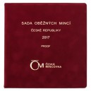 Sada oběžných mincí České republiky 2017 - Proof /semišový obal/