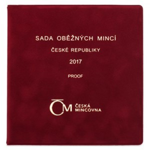 Sada oběžných mincí České republiky 2017 - Proof /semišový obal/