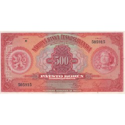 500 Korun 1929 - E 505915 "SPECIMEN"
