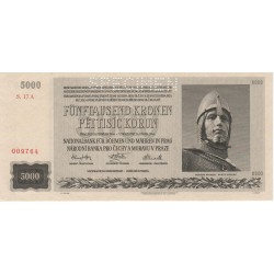5000 Korun 1944 - S. 17 A 009764 - "SPECIMEN"