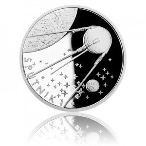 2017 - Stříbrná mince 1 NZD Vypuštění družice Sputnik