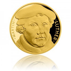 2017 - Zlatá mince 25 NZD Martin Luther - Proof - 1/2 Oz