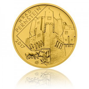 Hrad Pernštejn - zlatá mince z cyklu Hrady České republiky - běžná kvalita - Standard 