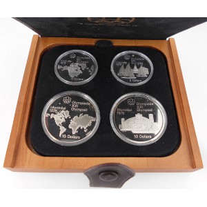 Sada čtyř stříbrných mincí LOH Montreal 1976, Proof - rok 1973 