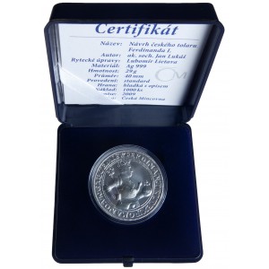 Stříbrná medaile Návrh českého tolaru