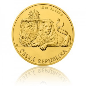 2018 - Zlatá mince 500 NZD Český lev - 10 Oz