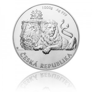 2018 - Stříbrná mince 80 NZD Český lev - 1 kg