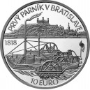 Stříbrná pamětní mince První Parník na Dunaji 2018, Standard