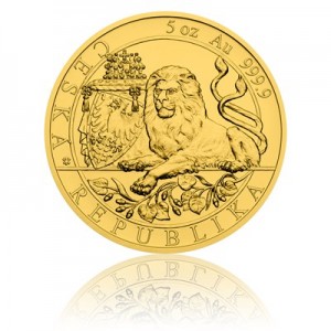 2019 - Zlatá mince 250 NZD Český lev - 5 Oz