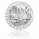 2019 - Stříbrná mince 25 NZD Český lev - 10 Oz