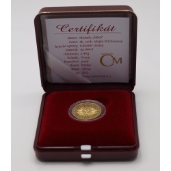 Zlatá medaile "Štěstí"-Au 1/10 Oz