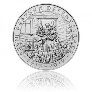 Stříbrná mince První pražská defenestrace - Standard