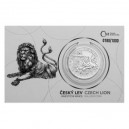 2019 - Stříbrná mince 2 NZD Český lev - 1 Oz číslováno - reverse Proof