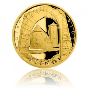 Hrad Švihov - zlatá mince z cyklu Hrady České republiky, špičková kvalita - Proof 