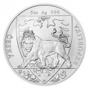 2020 - Stříbrná mince 10 NZD Český lev - 5 Oz