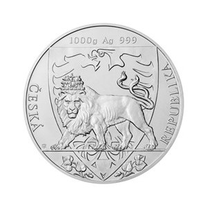 2020 - Stříbrná mince 80 NZD Český lev - 1 kg