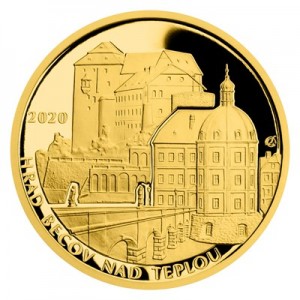 Hrad Buchlov - zlatá mince z cyklu Hrady České republiky, špičková kvalita - Proof - emise říjen 2020 - orientační cena