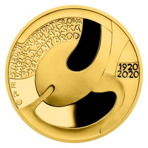 2020 - Zlatá medaile Založení SUPŠ sklářské- číslováno - Au 1/2 Oz