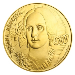 2013 -Zlatá investiční medaile s motivem 500 Kč bankovky - Božena Němcová