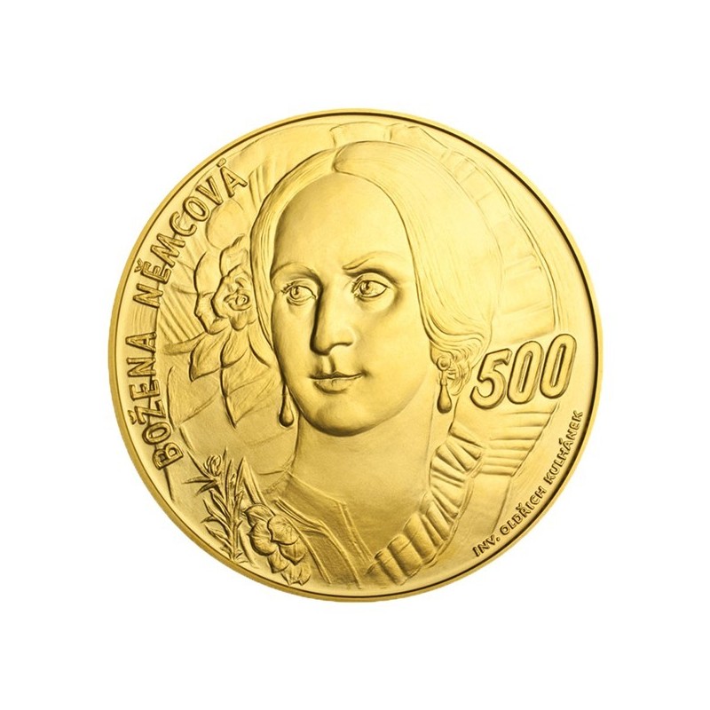 2013 -Zlatá investiční medaile s motivem 500 Kč bankovky - Božena Němcová