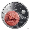 2020 - Stříbrná mince Mars - Sluneční soustava 1 NZD