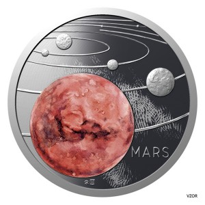 2020 - Stříbrná mince Mars - Sluneční soustava 1 NZD