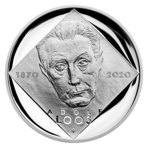 Stříbrná mince Adolf Loos - Proof - emise prosinec 2020 - orientační cena