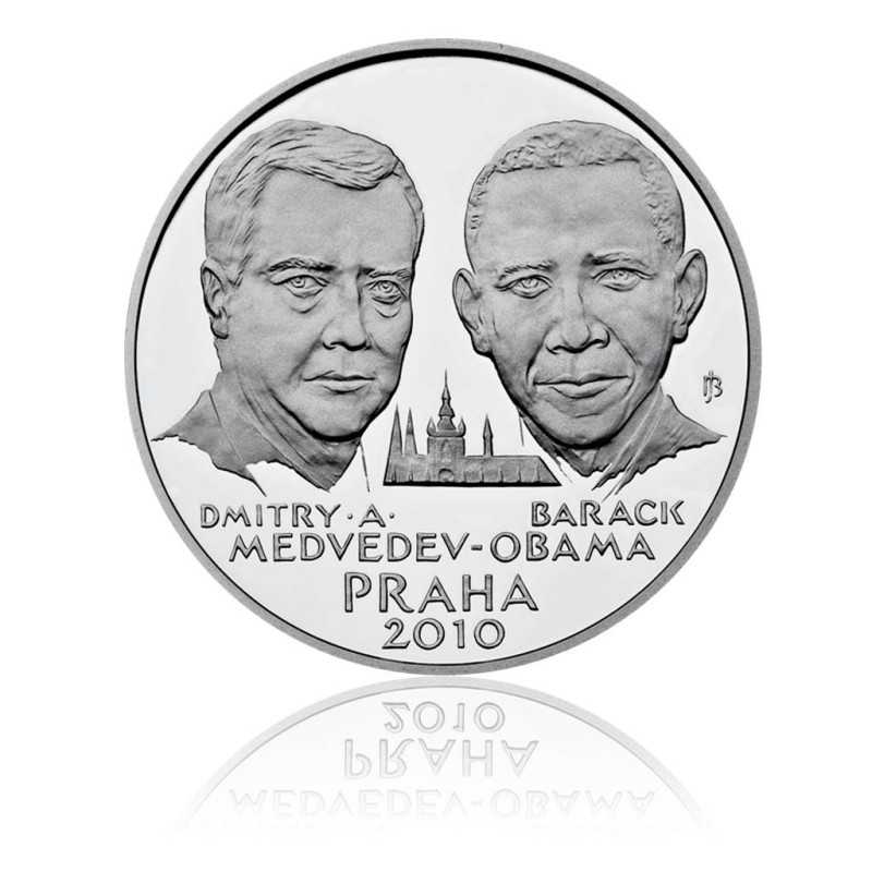 Stříbrná medaile Summit Obama-Medveděv, Praha 2010