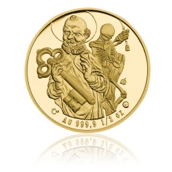 Zlatá medaile Staroměstský orloj-Au 1/2 Oz