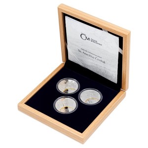 2021 - Sada tří stříbrných mincí 2 NZD sv. Anežka Česká