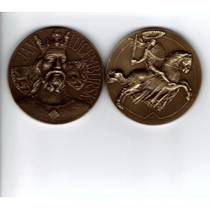 Pamětní mosazná medaile Jan Lucemburský