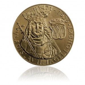 Pamětní mosazná medaile Vladislav II. Jagellonský
