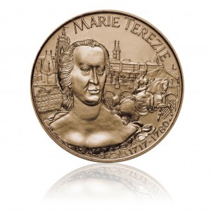 Pamětní mosazná medaile Marie Terezie