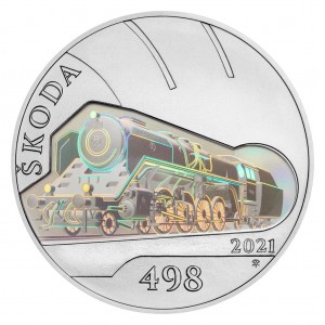 2021 - Stříbrná mince Parní lokomotiva Albatros - Slavné dopravní prostředky - Standard