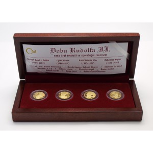 Sada 4 zlatých medailí Doba Rudolfa II.