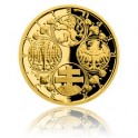 2019 - Zlatá medaile Zahájení vydávání československých platidel - číslováno - Au 1/2 Oz