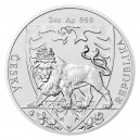 2020 - Stříbrná mince 5 NZD Český lev - 2 Oz