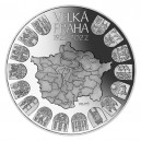 2021 - Stříbrná mince Založení Velké Prahy - matovaná varianta - nominál 10.000,- Kč