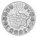2021 - Stříbrná mince Založení Velké Prahy - matovaná varianta - nominál 10.000,- Kč