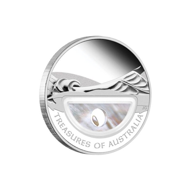 Stříbrná pamětní mince Treasures of Australia "Pearls", Poklady Austrálie "Perly" Proof 2011 - 1 Oz